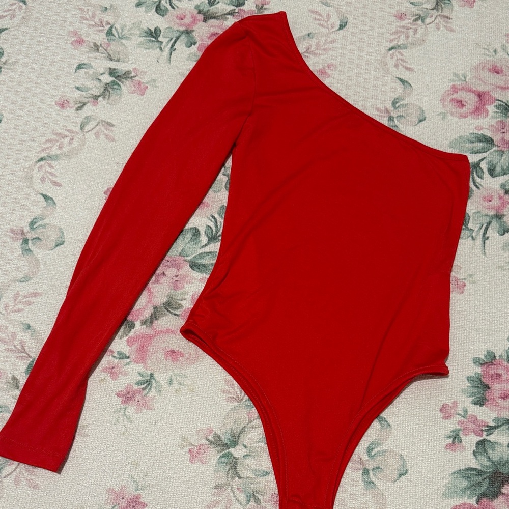 Women’s red bodysuit